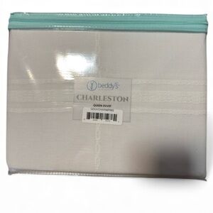 Beddy’s Charleston Queen Duvet Cover | WHITE/OFF WHITE | BRAND NEW WITH TAGS